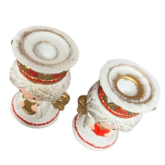 Homco Vintage Child Angel Candlesticks - Picture 12 of 15